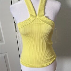 Lemon Yellow Ribbed Camisole